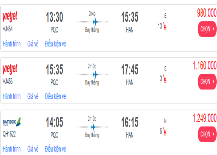 Bamboo Airways áp dụng giá vé máy bay Phú Quốc đi Hà Nội từ 1.249.000 đồng