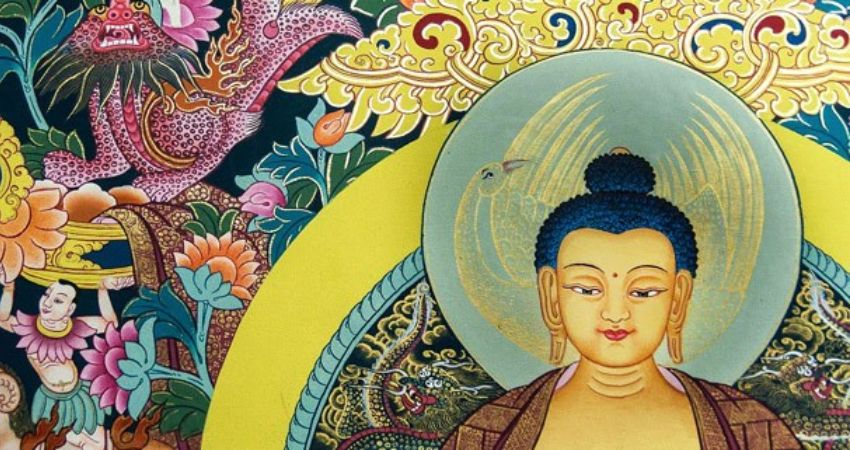 Tranh cuộn Thangka làm quà tặng cho các tín đồ Phật Giáo.