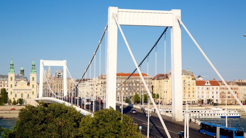 Check in cầu Elizabeth khi đến thủ đô Budapest
