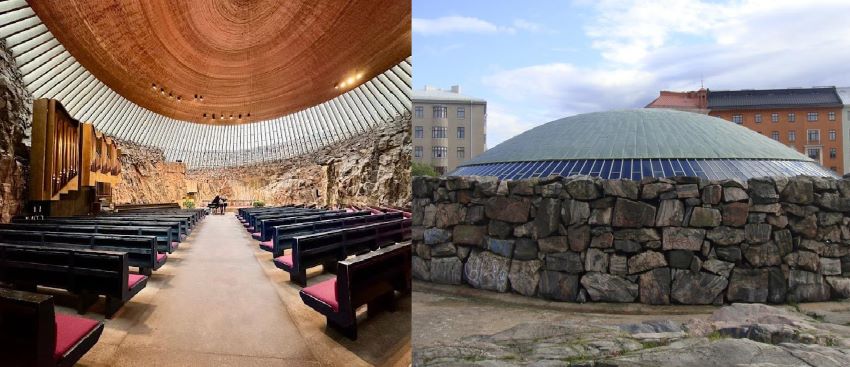 Nhà thờ Temppeliaukio nằm trong lòng đất