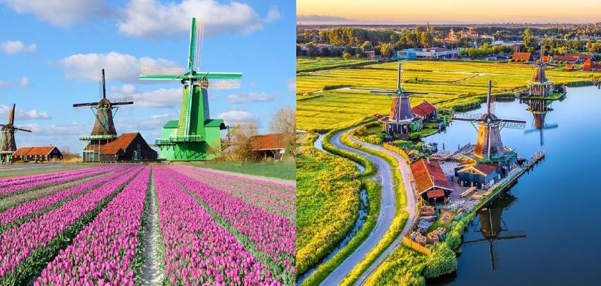 Khung cảnh nhẹ nhàng, yên bình ở đồng quê Zaanse Schans