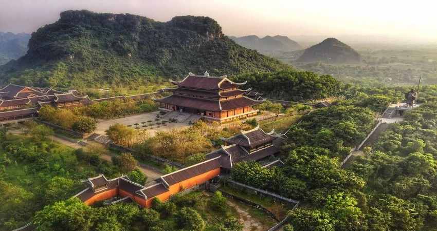 Chùa Bái Đính nhìn từ trên cao