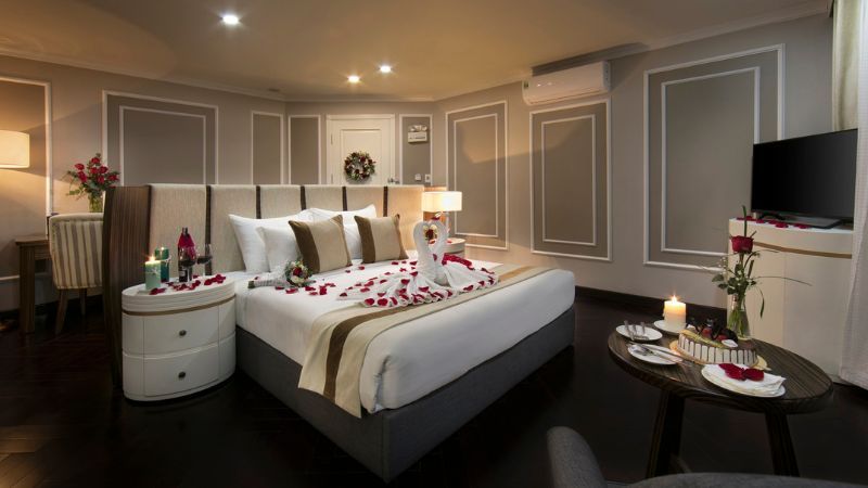 Phòng King Terrace trang trí lãng mạn phù hợp với các cặp đôi