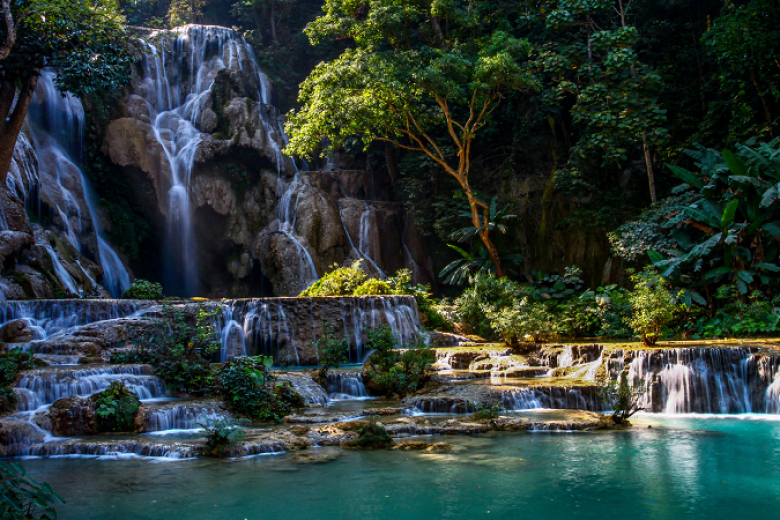 Khu du  lịch thác Kuang Si