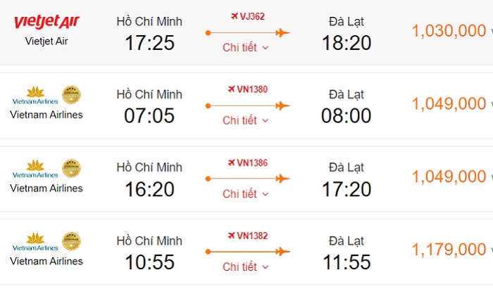 vé máy bay đến Đà Lạt từ TP. Phổ thông phổ thông Hồ Chí Minh có thể thay đổi
