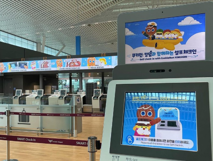 check-in tại sân bay Incheon bằng quầy tự động