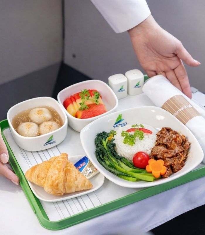 Suất ăn trên máy bay Bamboo Airways