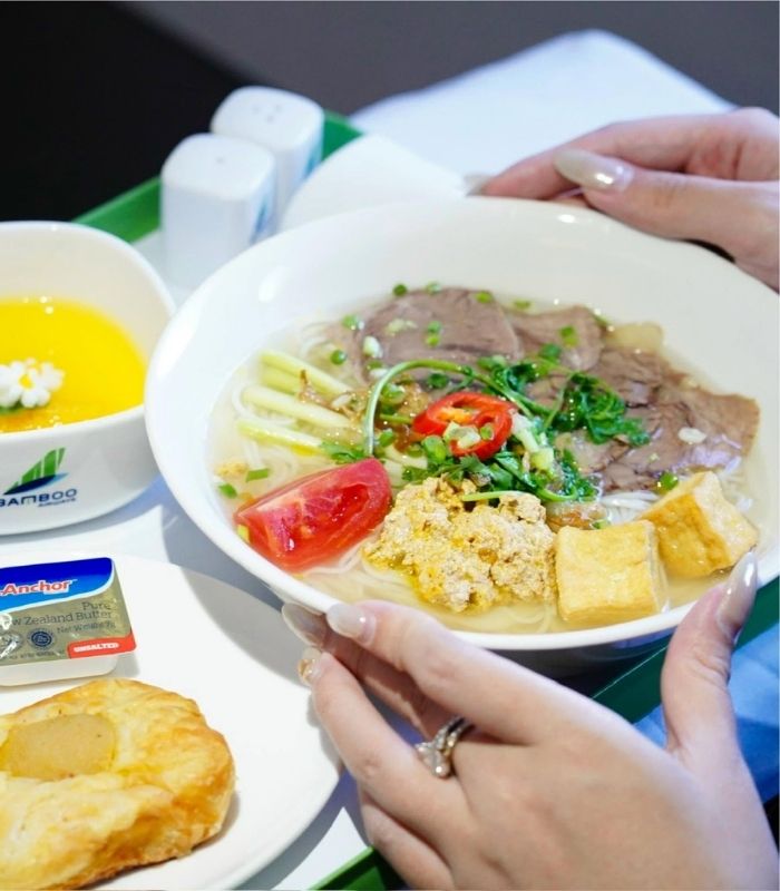 Suất ăn trên máy bay Bamboo Airways
