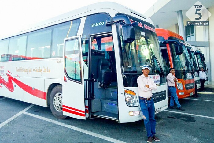 xe bus đi từ sân bay Chu Lai về Quảng Ngãi