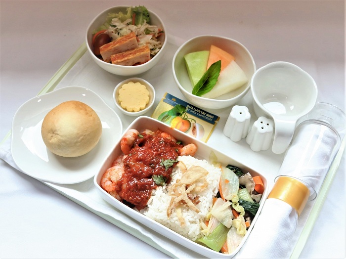 Tìm hiểu bữa ăn của các hãng hàng không nội địa có gì đặc sắc? Vietnam Airlines