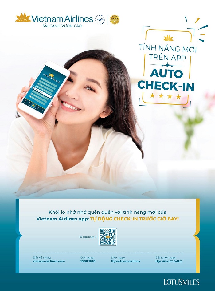 check in online của Vietnam Airline