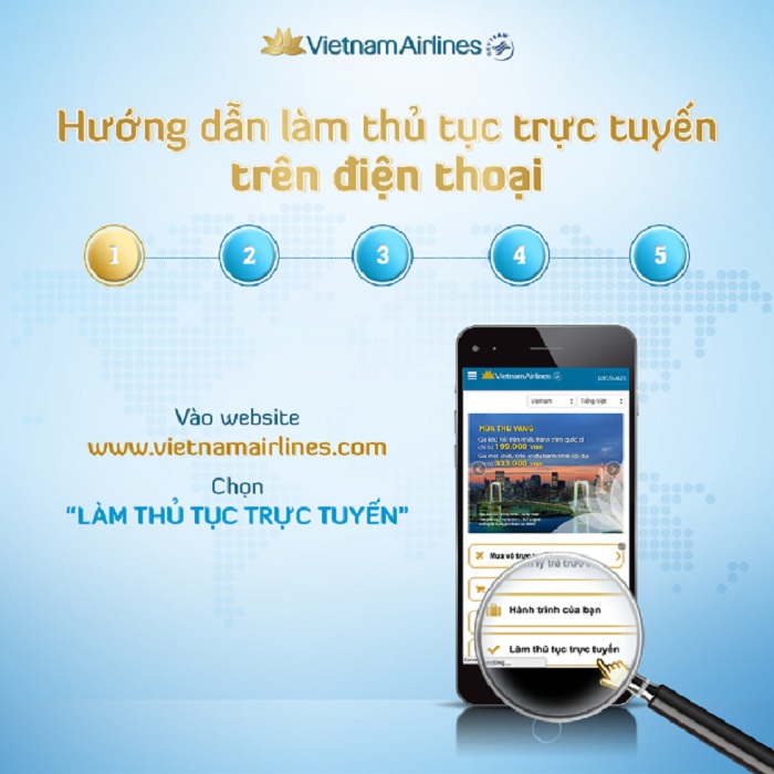 check in online của Vietnam Airline