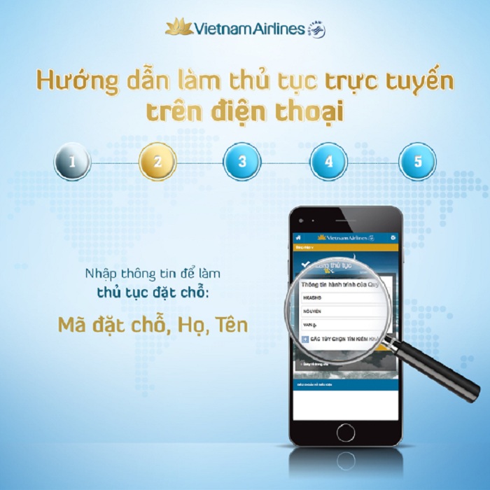 check in online của Vietnam Airline