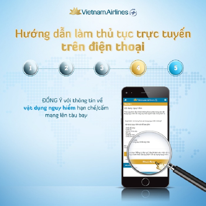 check in online của Vietnam Airline