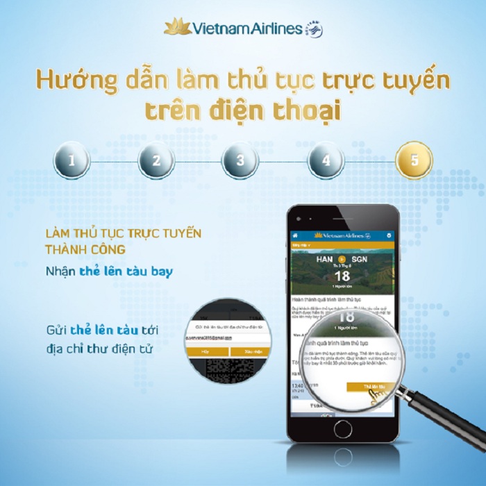 check in online của Vietnam Airline