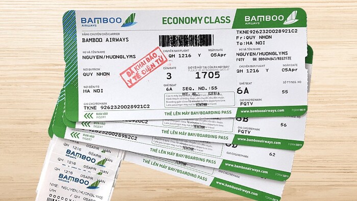 đổi tên vé máy bay Bamboo Airways