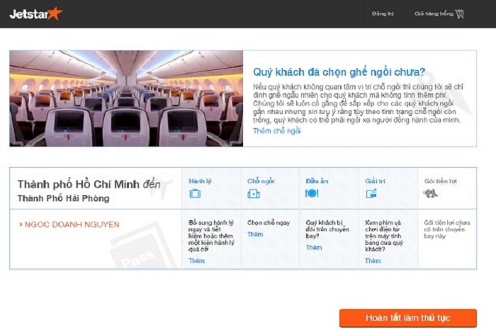 Hướng dẫn thực hiện check in online Pacific Airlines