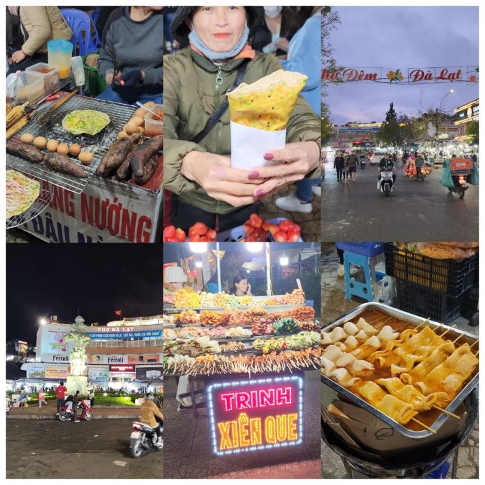 Chợ đêm Đà Lạt nằm gần quảng trường Lâm Viên