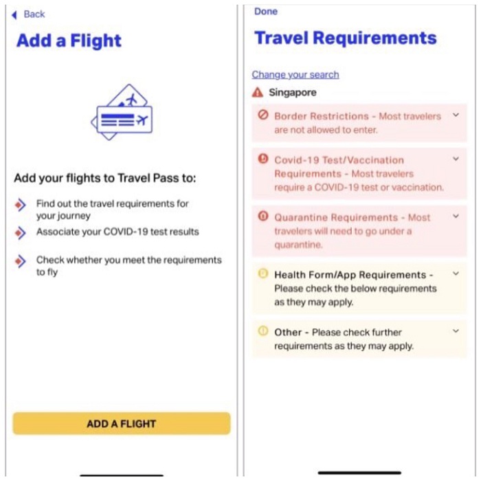 Hướng dẫn đăng ký IATA Travel Pass: Nhập thông tin chuyến bay