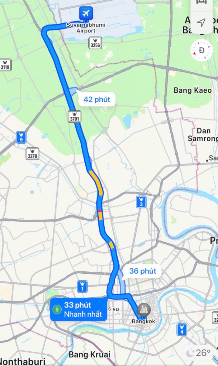 Hướng dẫn di chuyển từ sân bay Bangkok về trung tâm thành phố nhanh nhất