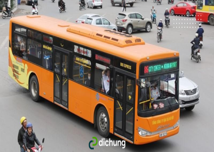 Di chuyển từ sân bay Nội Bài về con đường gốm sứ bằng xe buýt