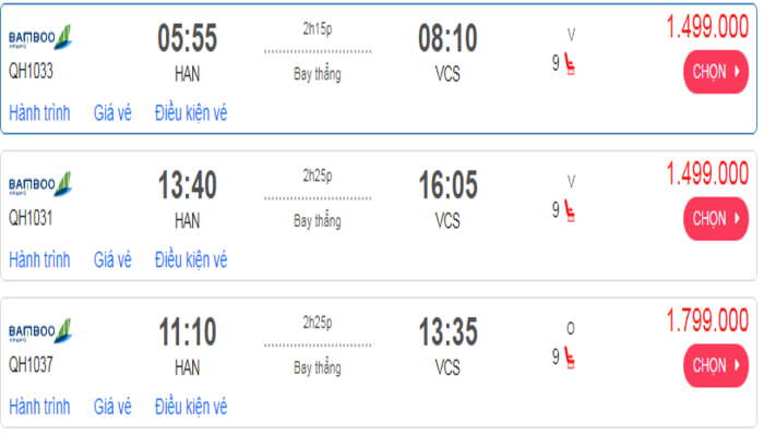 Cập nhật giá vé máy bay đi Côn Đảo từ Hà Nội Bamboo mới nhất