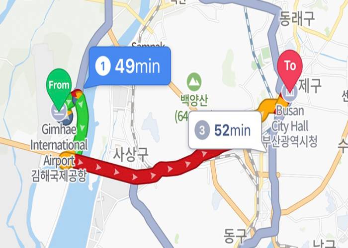 Hướng dẫn di chuyển từ sân bay Gimhae về trung tâm thành phố Busan