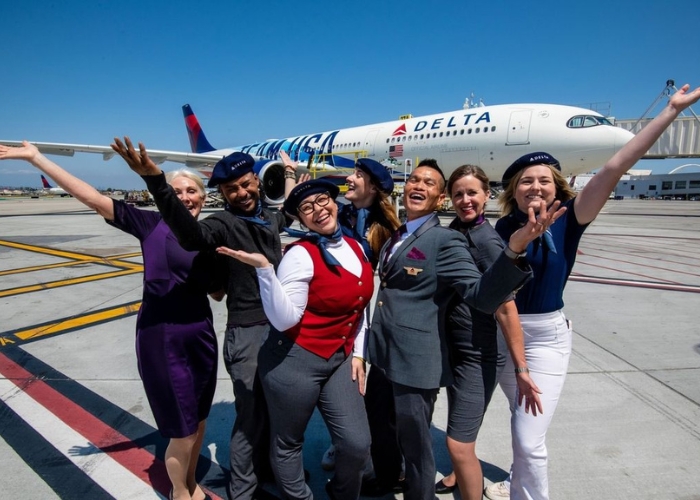 Hãng hàng không của Mỹ - Delta Air Lines với dội ngũ nhân viên thân thiện