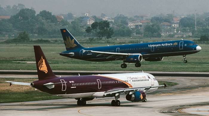 Vé máy bay đến Siem Reap từ Hà Nội hạng thương gia được Vietnam Airlines và Cambodia Angkor Air khai thác 