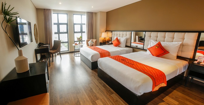 Phòng ốc Sanouva Danang Hotel sang trọng, toát lên vẻ ấm cúng - Ảnh: Internet